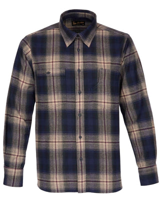 1937 Roamer Shirt blue beige check flannel - available at Veloce Club