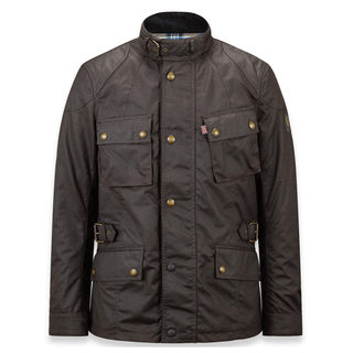 Belstaff Crosby Waxed Cotton Jacket In Mahogany