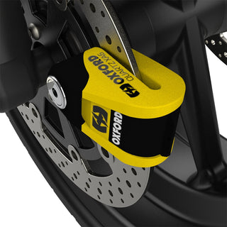 Oxford Quartz XA6 Alarm Disc Lock in Black and Yellow