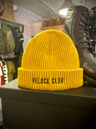 Veloce Club VC01 Fisherman Beanie Cap in Mugello Mustard