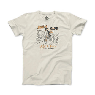 Age of Glory Born To Ride T-shirt in Ecru - available at Veloce Club