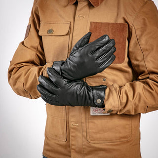 Age of Glory Carpenter Winter Leather CE Gloves in Black - available at Veloce Club