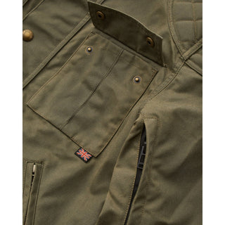 Belstaff Brooklands Waxed Cotton Jacket in Olive Green - available at Veloce Club