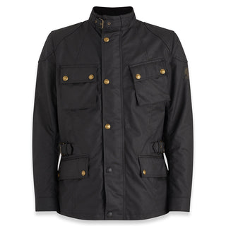 Belstaff Crosby Waxed Cotton Jacket In Black - available at Veloce Club