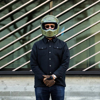 Biltwell Lane Splitter Helmet in Olive Green - available at Veloce Club