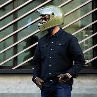 Biltwell Lane Splitter Helmet in Olive Green - available at Veloce Club