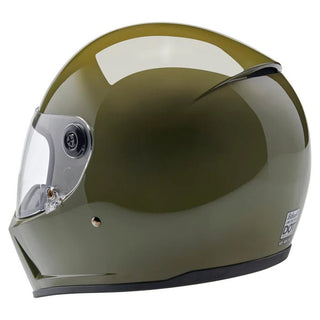 Biltwell Lane Splitter Helmet in Olive Green - available at Veloce Club