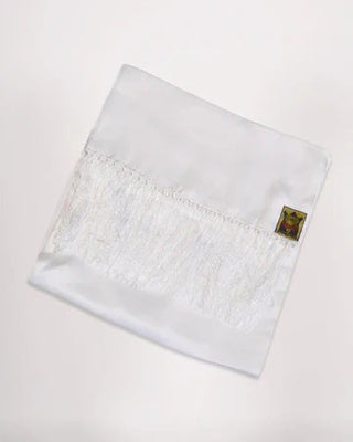 Goldtop 100% Silk Scarf - White - available at Veloce Club