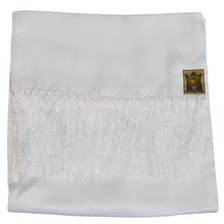 Goldtop 100% Silk Scarf - White - available at Veloce Club