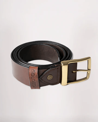 Goldtop Leather Belt - available at Veloce Club