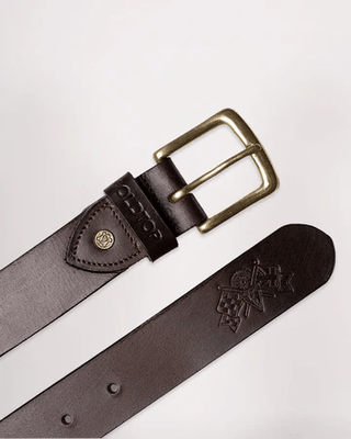 Goldtop Leather Belt - available at Veloce Club