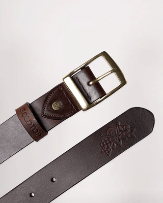 Goldtop Leather Belt - available at Veloce Club