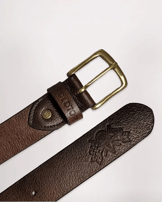 Goldtop Leather Belt - available at Veloce Club