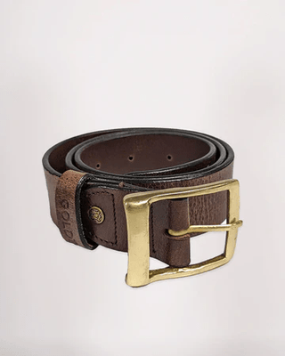 Goldtop Leather Belt - available at Veloce Club