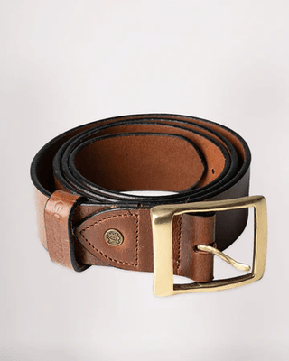 Goldtop Leather Belt - available at Veloce Club