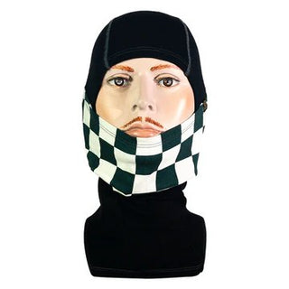 Goldtop Merino Wool Balaclava - Green & White - available at Veloce Club