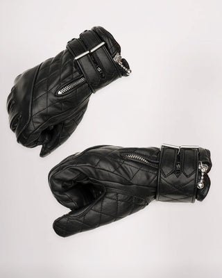 Goldtop Quilted Cafe Racer Gloves - available at Veloce Club