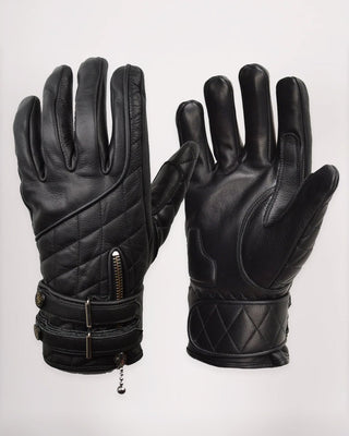 Goldtop Quilted Cafe Racer Gloves - available at Veloce Club