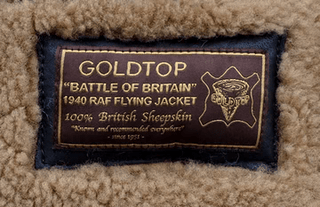 Goldtop The Battle of Britain 1940 RAF Sheepskin Flying Jacket in Dark Brown - available at Veloce Club