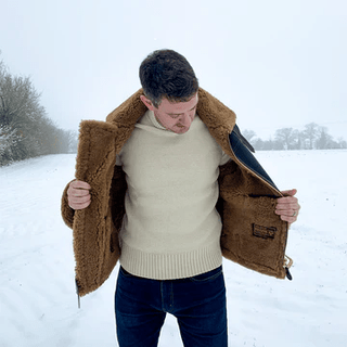 Goldtop The Battle of Britain 1940 RAF Sheepskin Flying Jacket in Dark Brown - available at Veloce Club