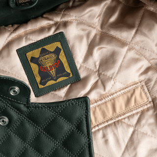 Goldtop The Bobber Jacket in Racing Green - available at Veloce Club