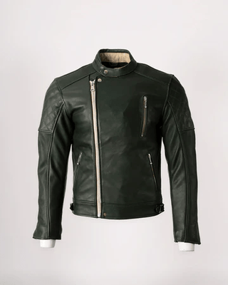 Goldtop The Bobber Jacket in Racing Green - available at Veloce Club