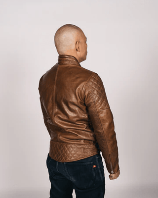 Goldtop The Bobber Jacket in Waxed Brown - available at Veloce Club