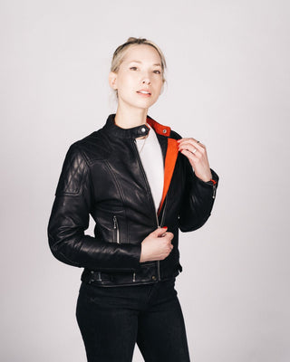 Goldtop Women's '76 Cafe Racer Jacket (2022 Model) - available at Veloce Club