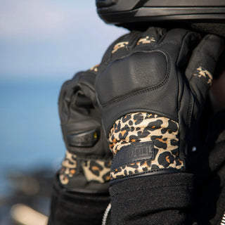 MotoGirl Bessie Gloves in Leopard - available at Veloce Club