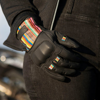 MotoGirl Bessie Gloves in Stripe - available at Veloce Club