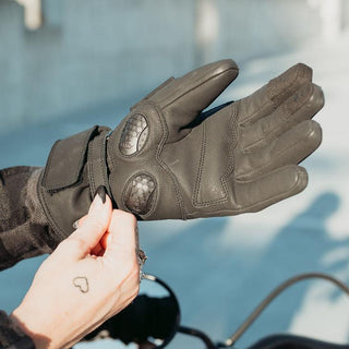 MotoGirl Nandi Gloves in Black - available at Veloce Club