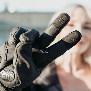 MotoGirl Nandi Gloves in Black - available at Veloce Club