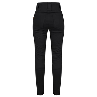 MotoGirl Ribbed Knee Leggings in Black - available at Veloce Club