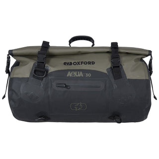 Oxford Aqua T - 30 Roll Bag in Black and Khaki - available at Veloce Club