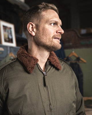 Pike Brothers 1943 B10 Flight Jacket Olive Drab - available at Veloce Club