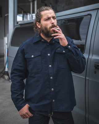 Pike Brothers 1943 CPO Shirt Moleskin Navy - available at Veloce Club