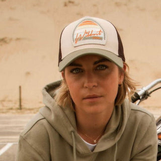 Wildust Sisters Wind Race Women's Trucker Cap in Khaki - available at Veloce Club