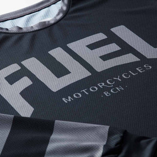 Fuel Enduro Motorcycle Jersey - Grey Stripes - available at Veloce Club